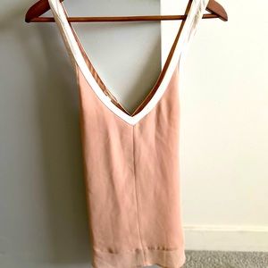 Silence and Noise blush rose sheer tank.